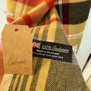 Cashmere scarf approx 64 inches with 2” fringe